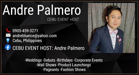 hostbureau events|CEBU EVENT HOST: Andre Palmero .